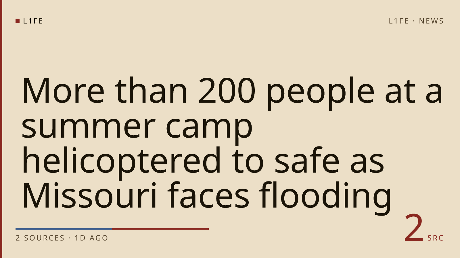 More than 200 people at a summer camp helicoptered to safe as Missouri faces flooding