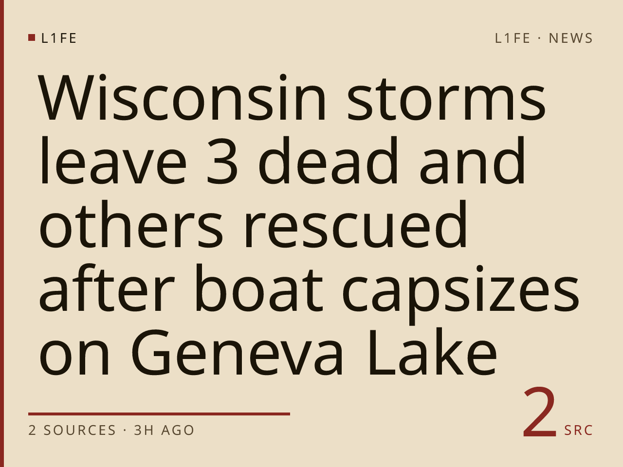 Wisconsin storms leave 3 dead and others rescued after boat capsizes on Geneva Lake