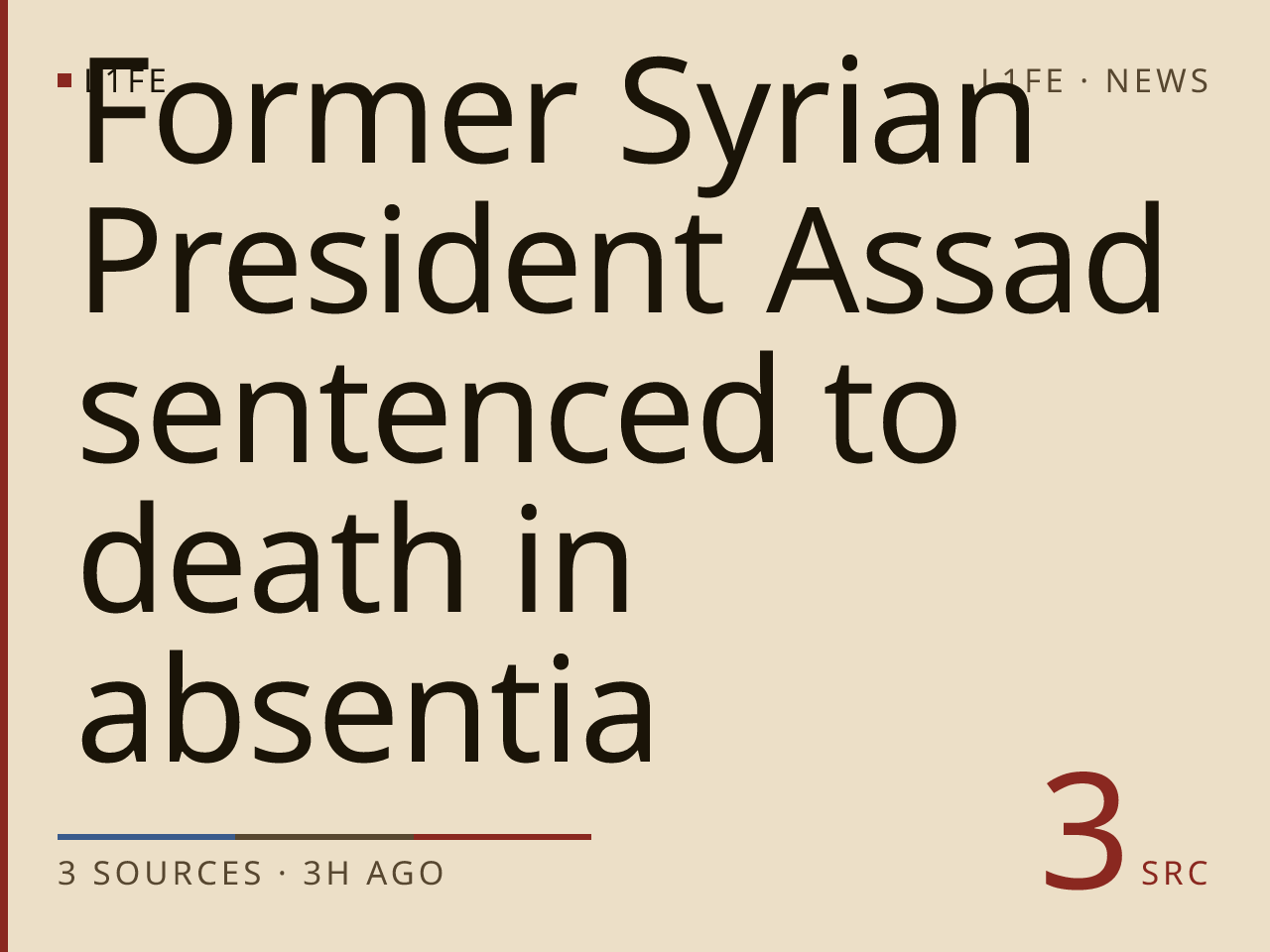 Former Syrian President Assad sentenced to death in absentia
