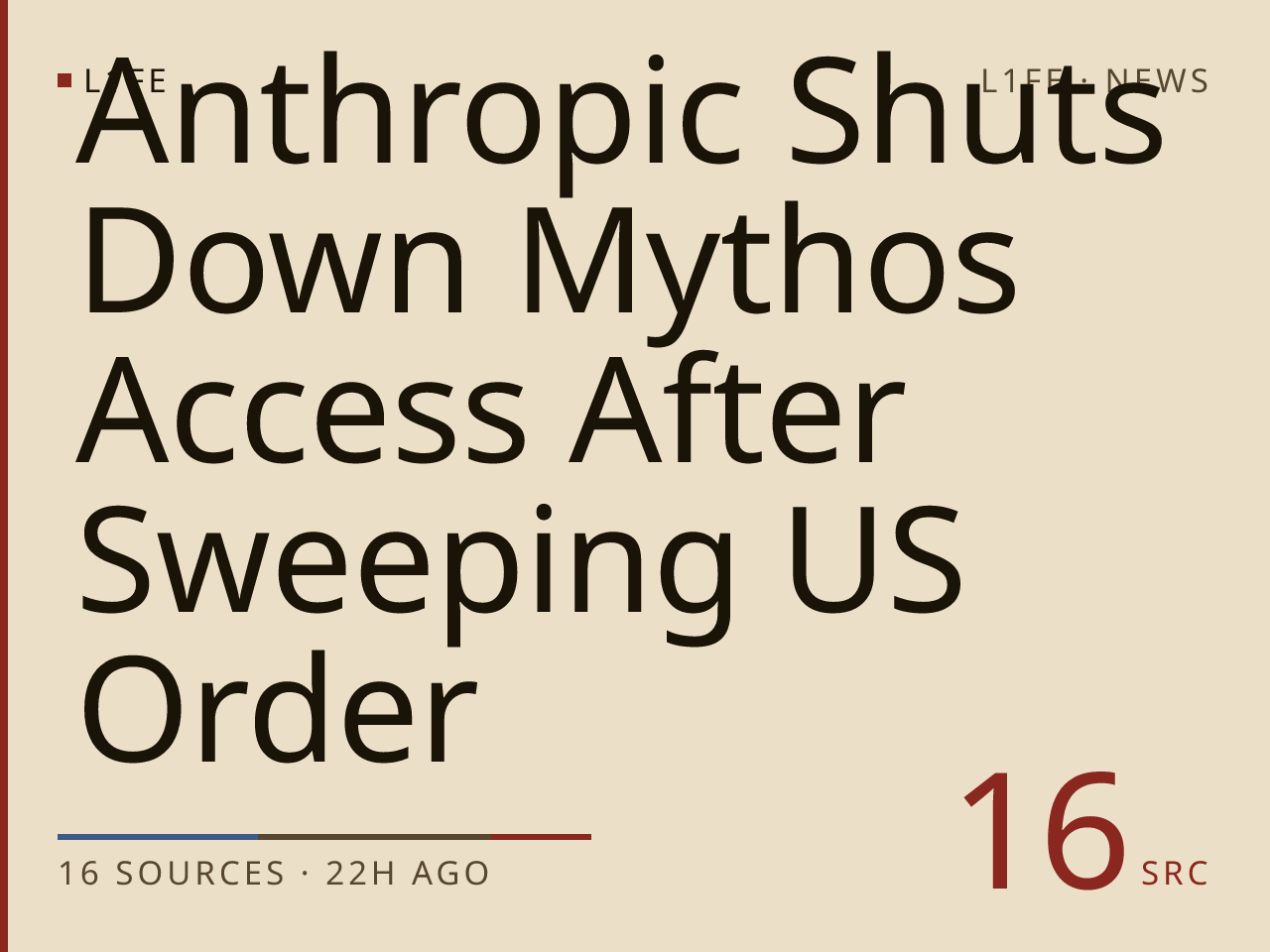Anthropic Shuts Down Mythos Access After Sweeping US Order