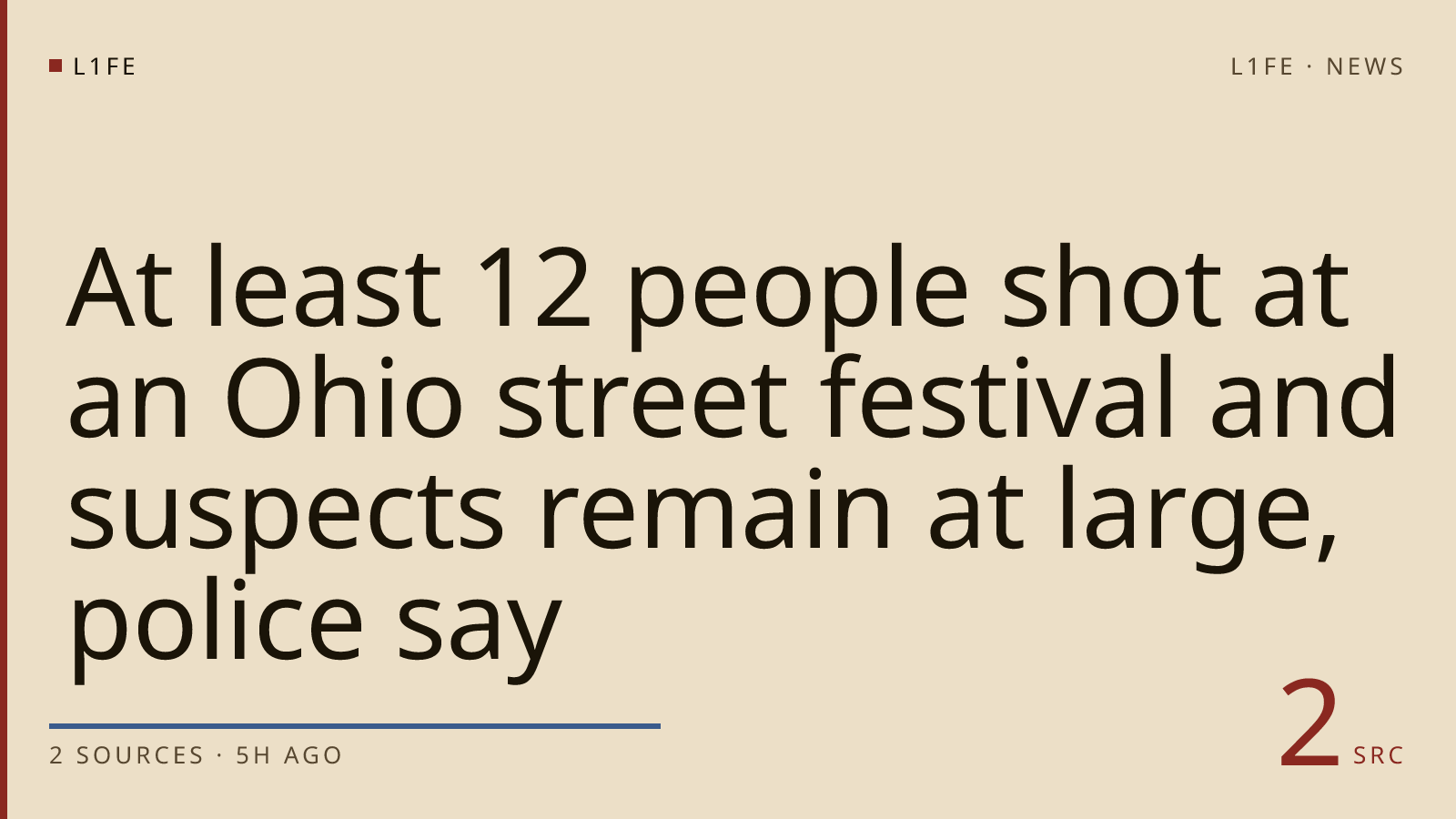 At least 12 people shot at an Ohio street festival and suspects remain at large, police say