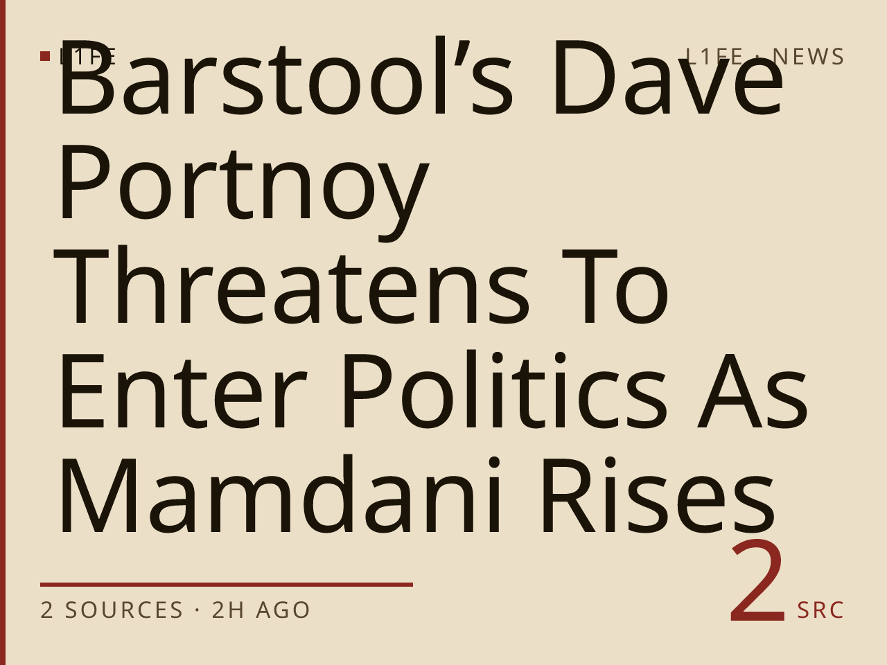 Barstool’s Dave Portnoy Threatens To Enter Politics As Mamdani Rises