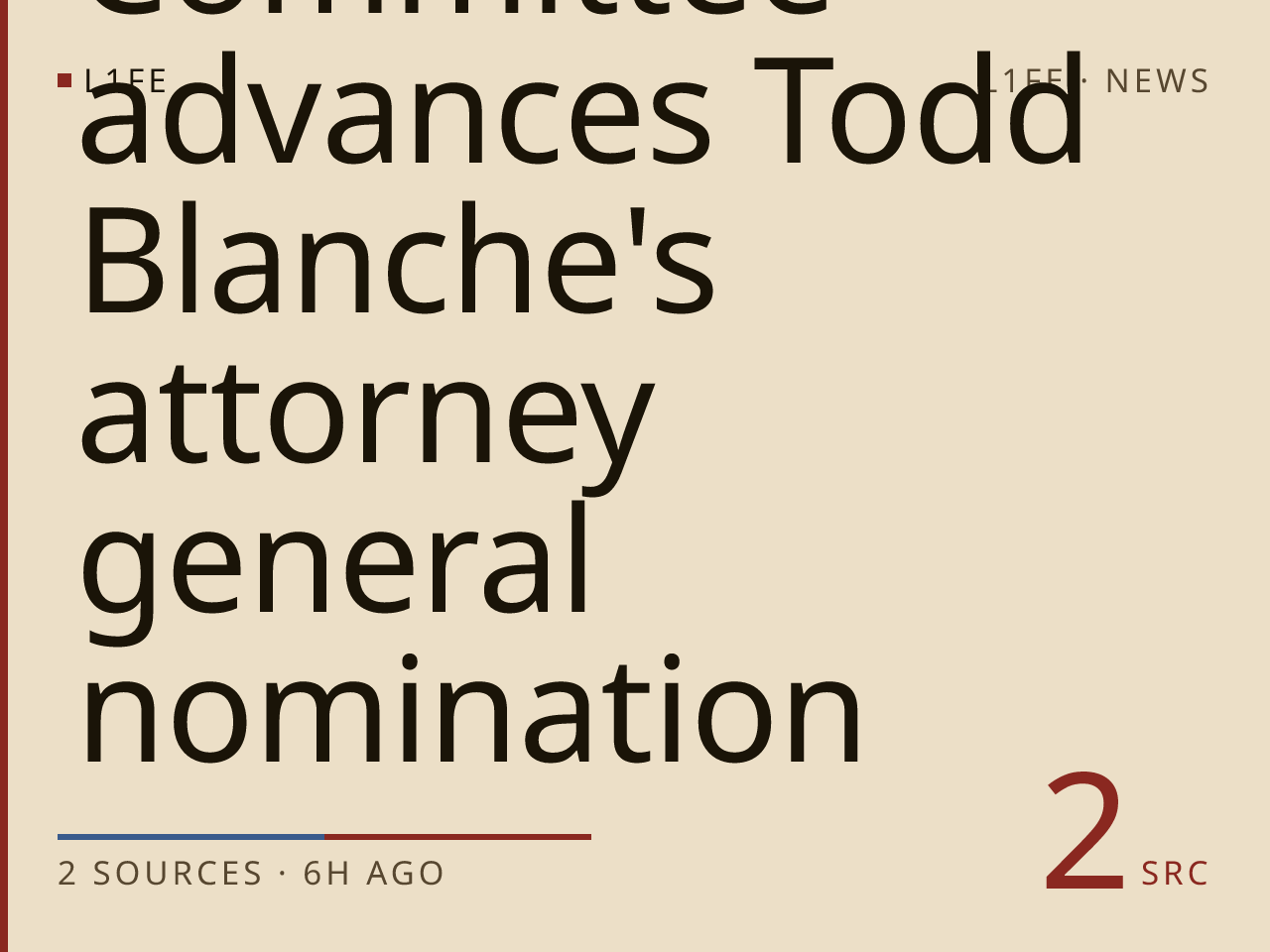 Senate Judiciary Committee advances Todd Blanche's attorney general nomination