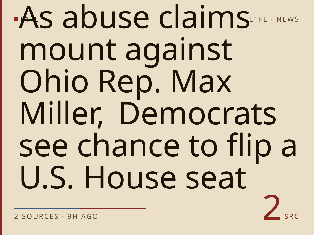 As abuse claims mount against Ohio Rep. Max Miller, Democrats see chance to flip a U.S. House seat