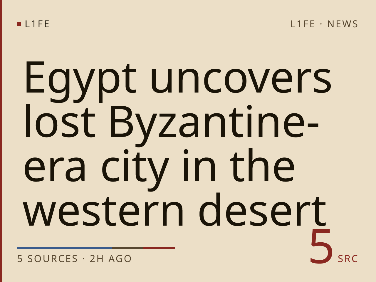 Egypt uncovers lost Byzantine-era city in the western desert