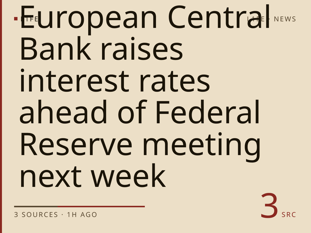 European Central Bank raises interest rates ahead of Federal Reserve meeting next week