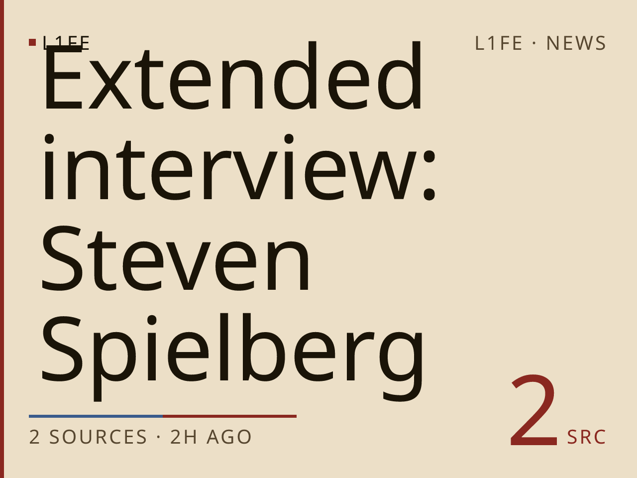 Extended interview: Steven Spielberg