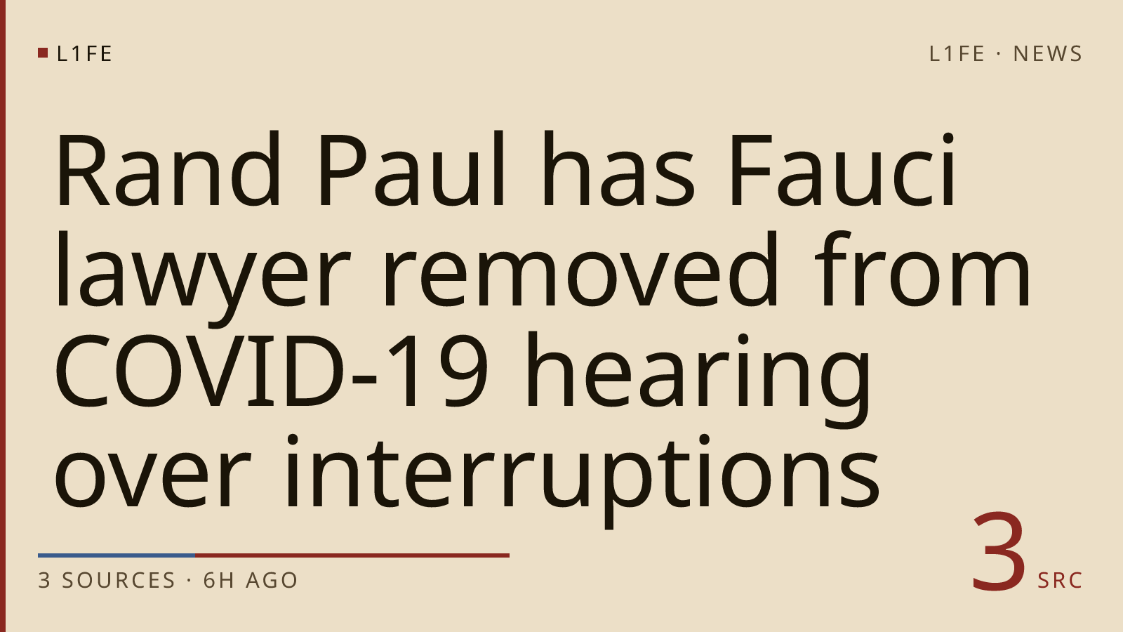 Rand Paul has Fauci lawyer removed from COVID-19 hearing over interruptions