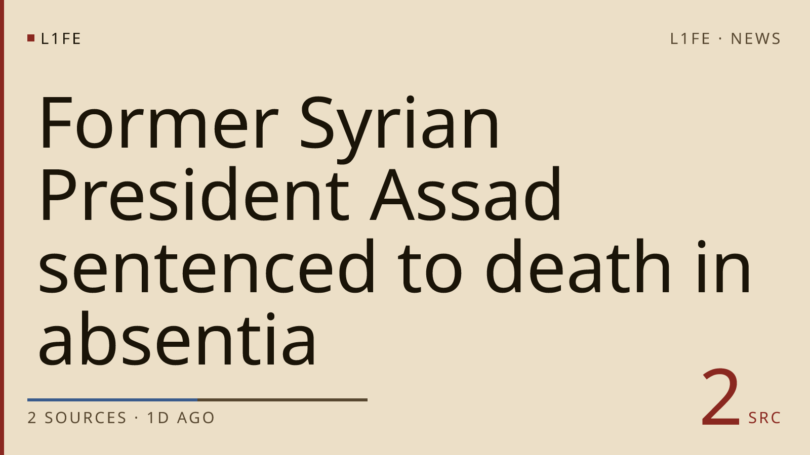 Former Syrian President Assad sentenced to death in absentia