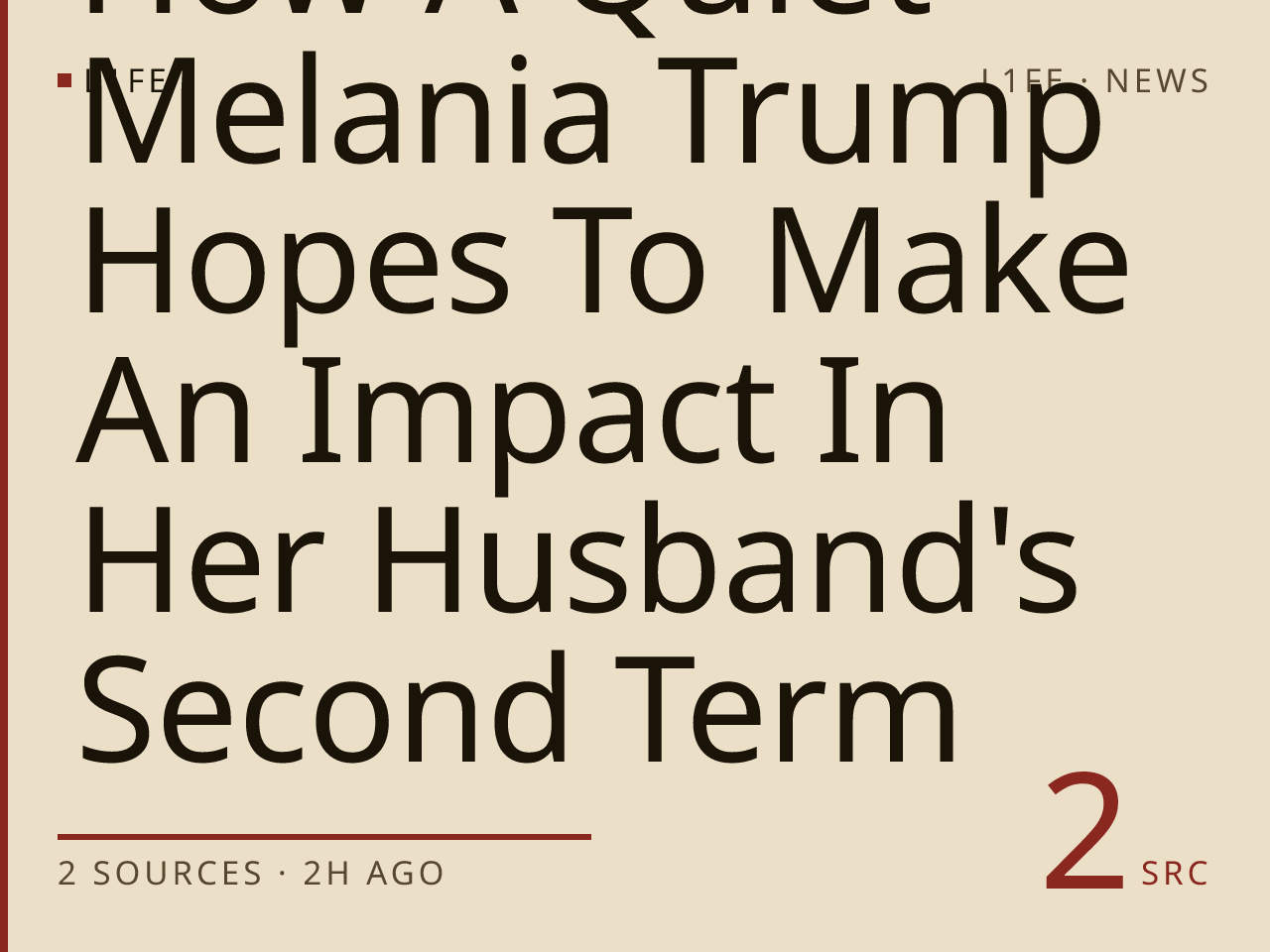 How A Quiet Melania Trump Hopes To Make An Impact In Her Husband's Second Term