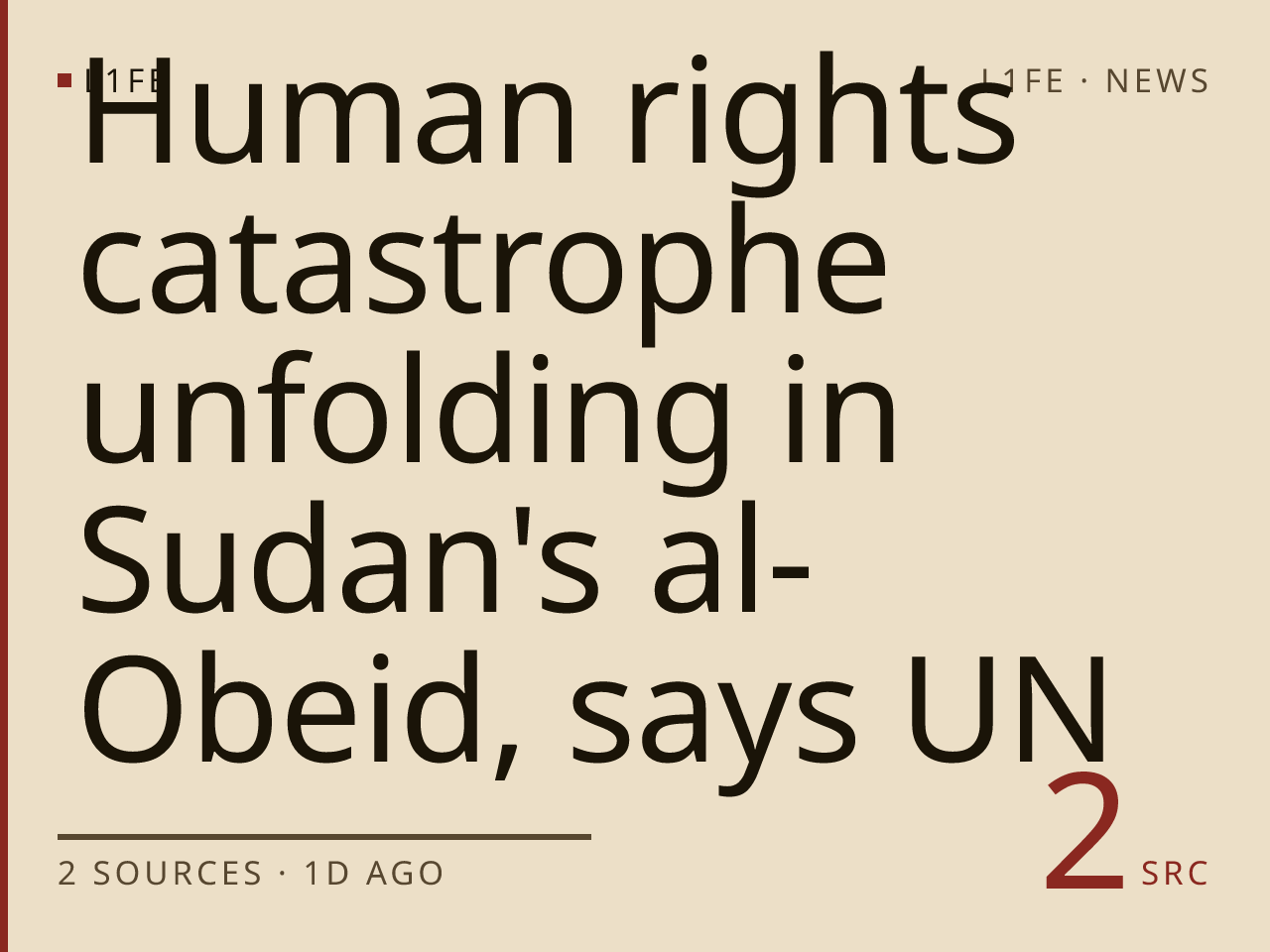 Human rights catastrophe unfolding in Sudan's al-Obeid, says UN