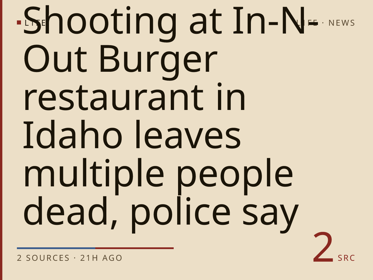 Shooting at In-N-Out Burger restaurant in Idaho leaves multiple people dead, police say