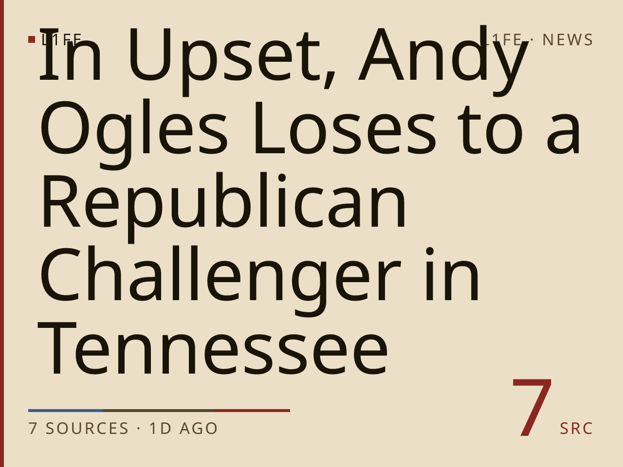 In Upset, Andy Ogles Loses to a Republican Challenger in Tennessee