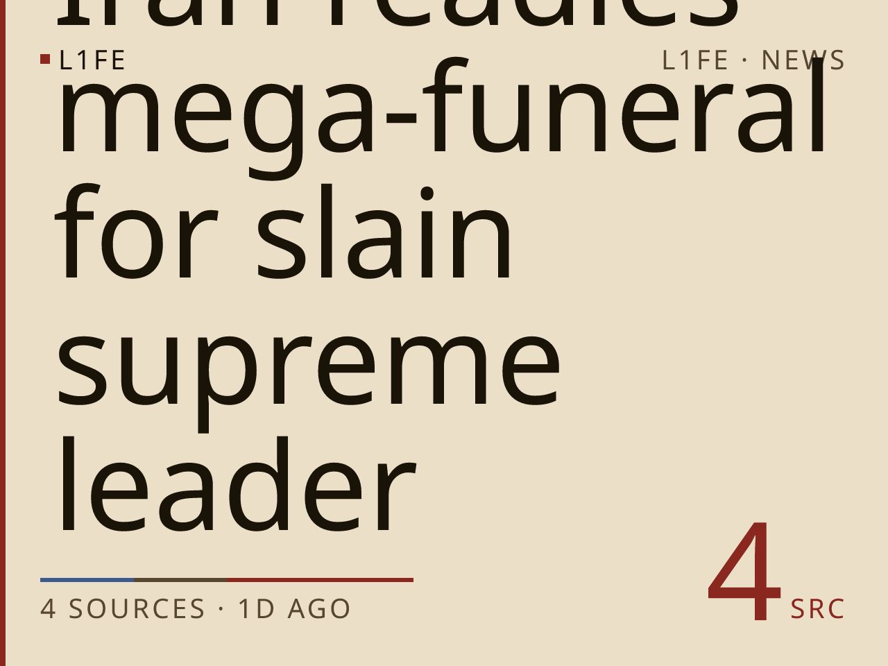 Iran readies mega-funeral for slain supreme leader