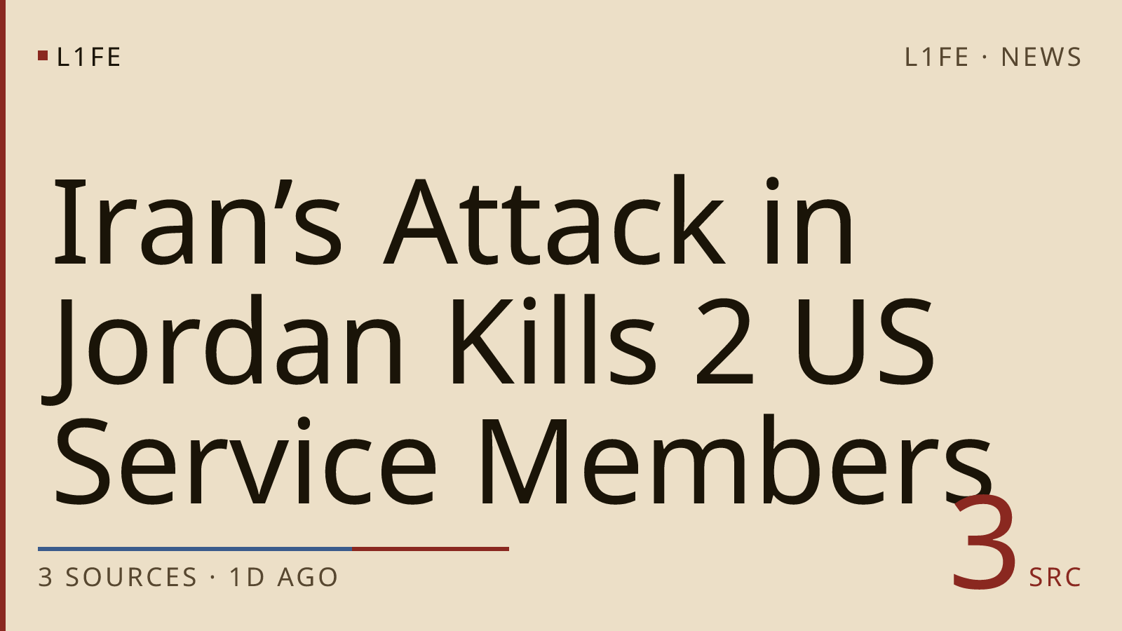 Iran’s Attack in Jordan Kills 2 US Service Members
