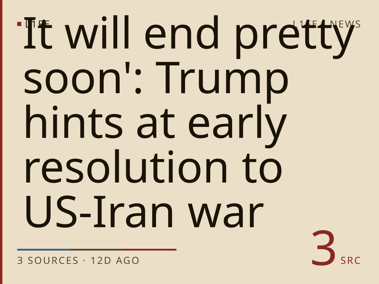 It will end pretty soon': Trump hints at early resolution to US-Iran war