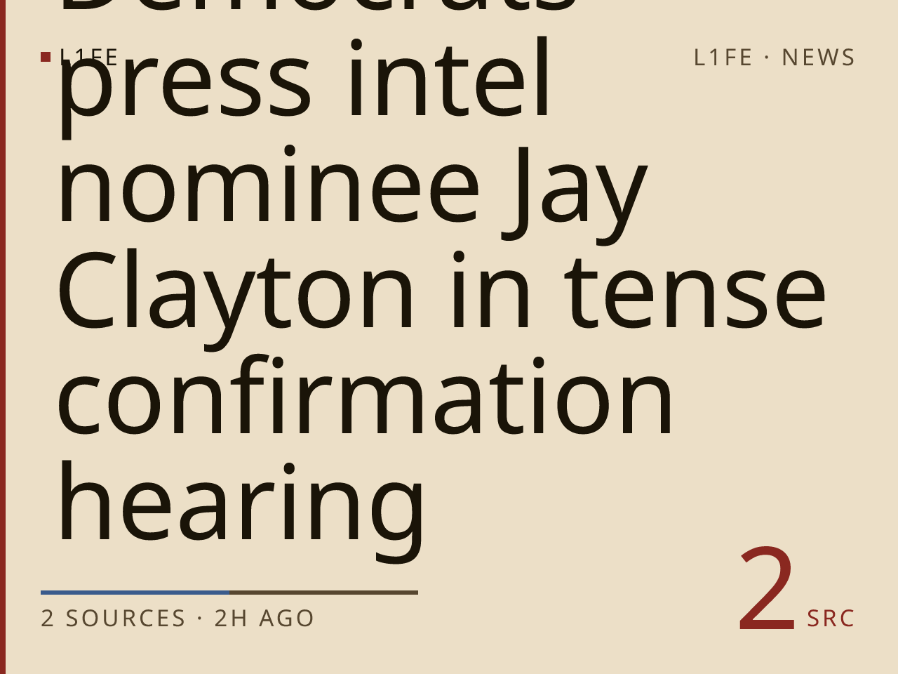 Democrats press intel nominee Jay Clayton in tense confirmation hearing