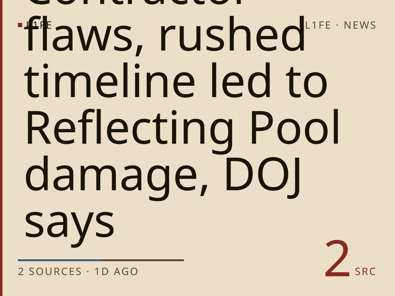 Contractor flaws, rushed timeline led to Reflecting Pool damage, DOJ says