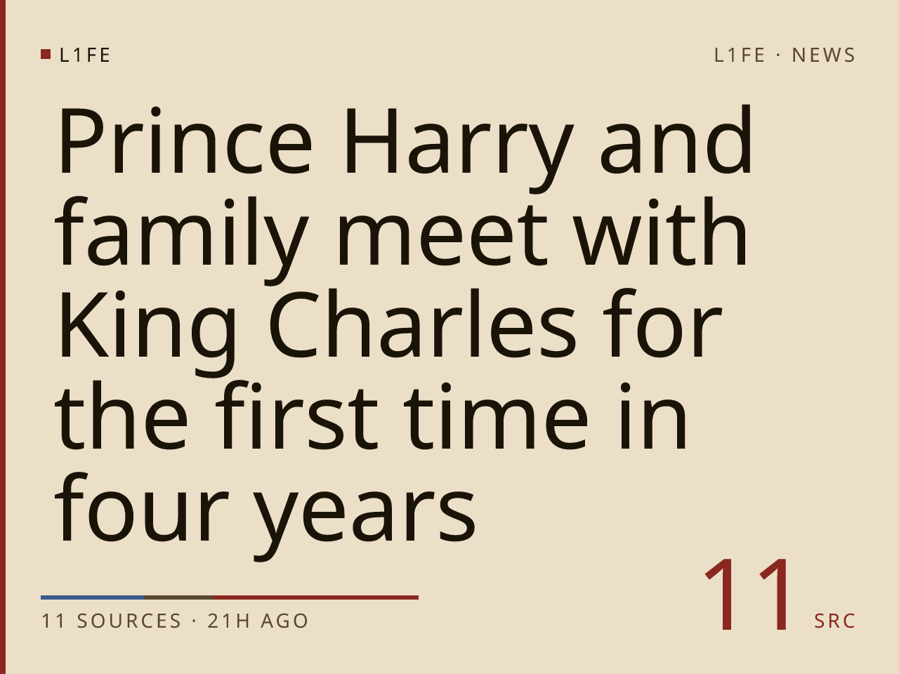 Prince Harry and family meet with King Charles for the first time in four years