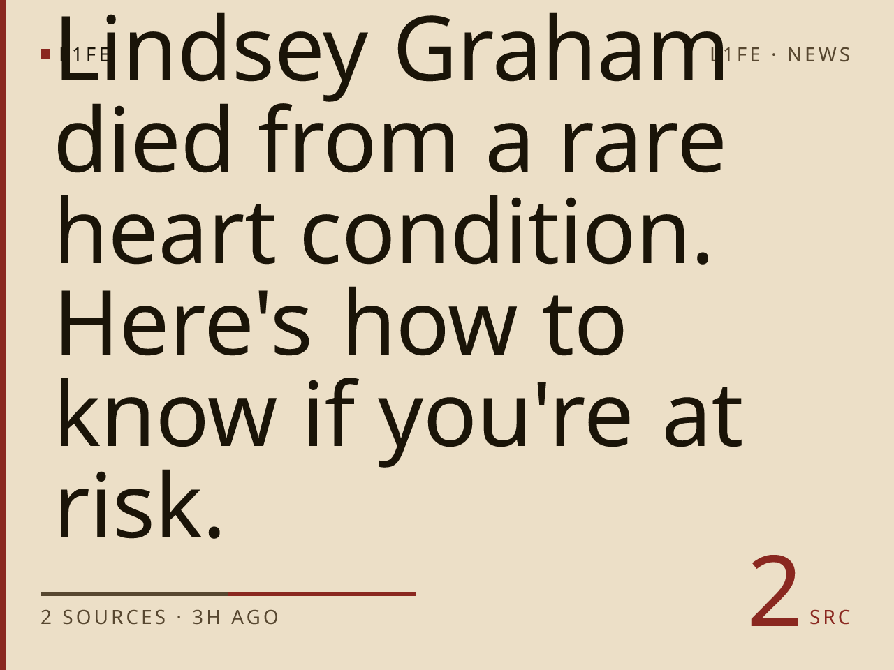 Lindsey Graham died from a rare heart condition. Here's how to know if you're at risk.