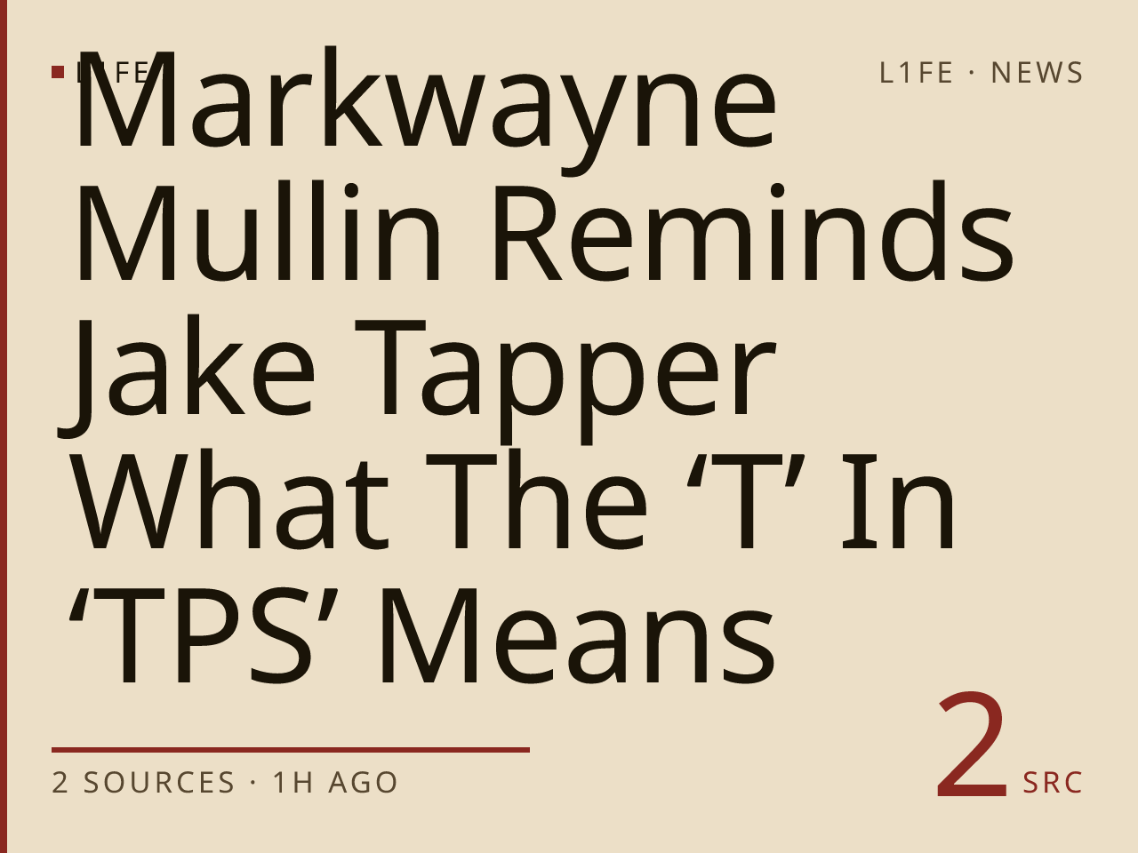 Markwayne Mullin Reminds Jake Tapper What The ‘T’ In ‘TPS’ Means
