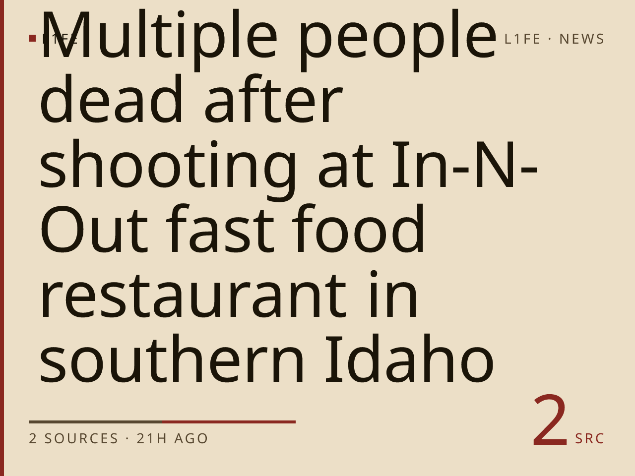 Multiple people dead after shooting at In-N-Out fast food restaurant in southern Idaho