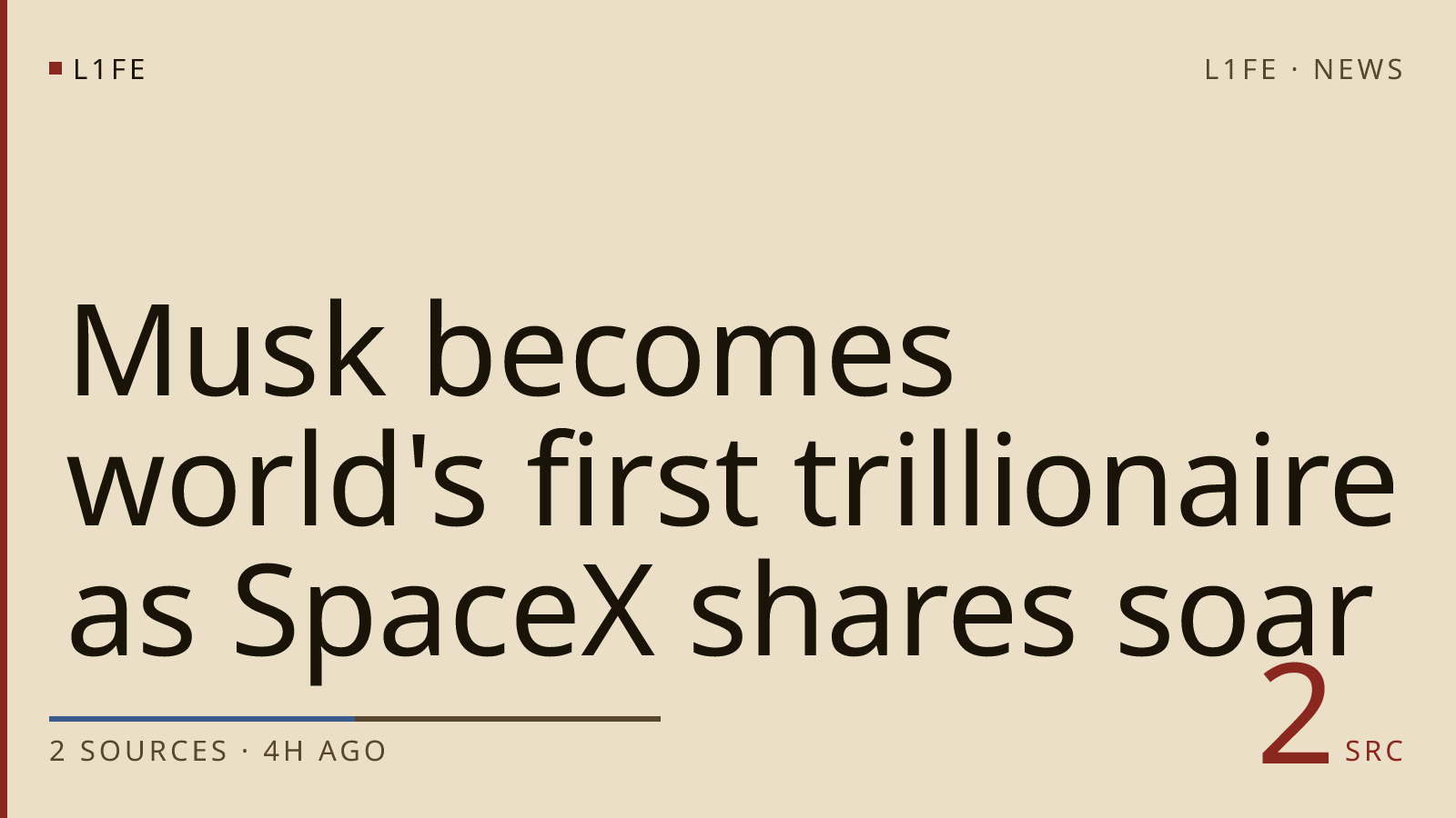 Musk becomes world's first trillionaire as SpaceX shares soar