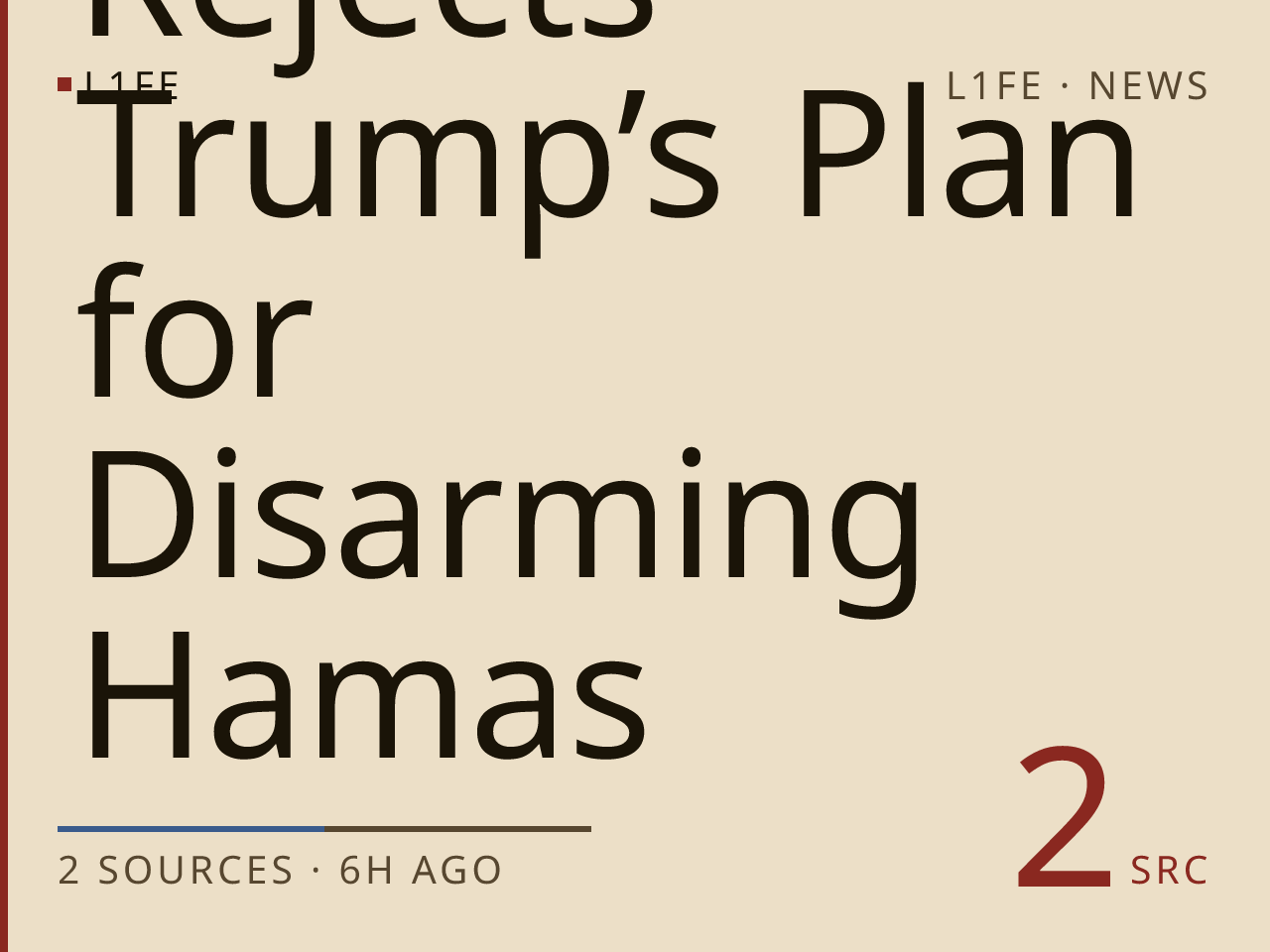 Netanyahu Rejects Trump’s Plan for Disarming Hamas