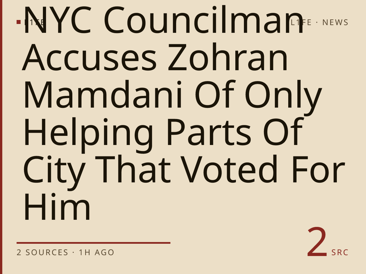 NYC Councilman Accuses Zohran Mamdani Of Only Helping Parts Of City That Voted For Him