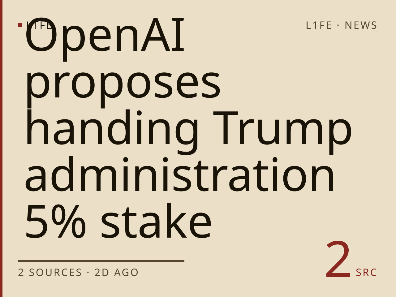 OpenAI proposes handing Trump administration 5% stake