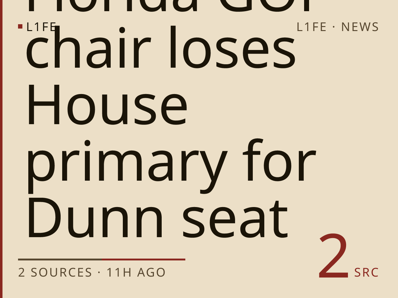 Florida GOP chair loses House primary for Dunn seat