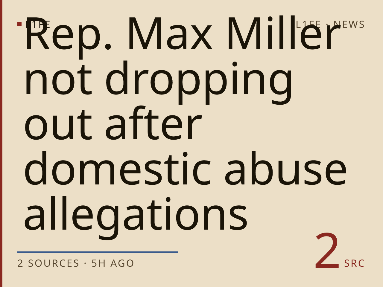 Rep. Max Miller not dropping out after domestic abuse allegations