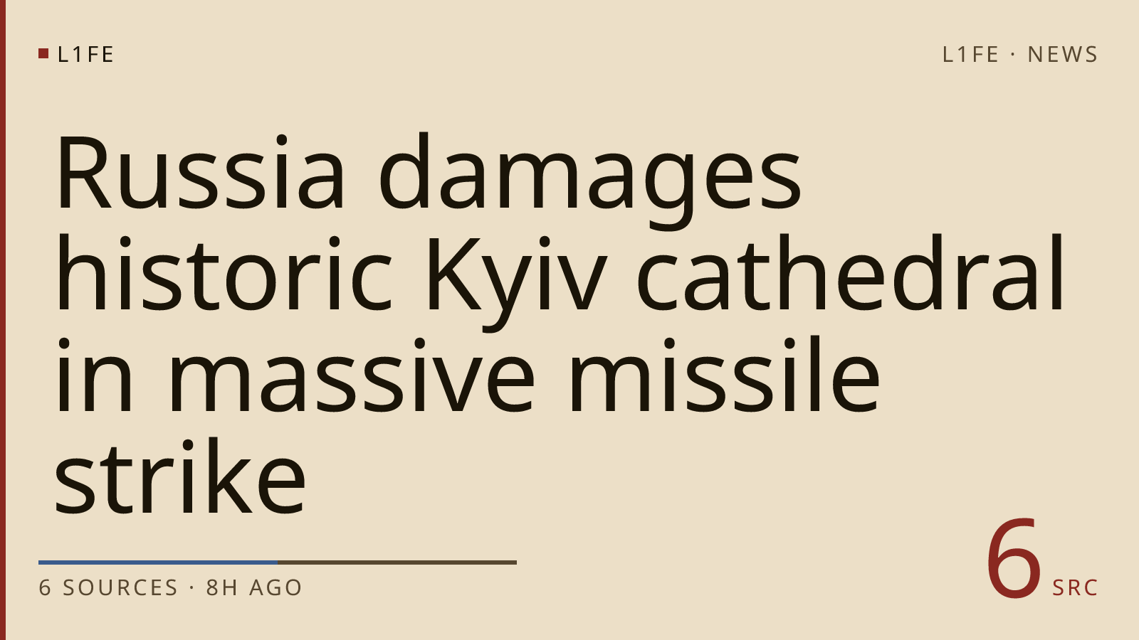Russia damages historic Kyiv cathedral in massive missile strike
