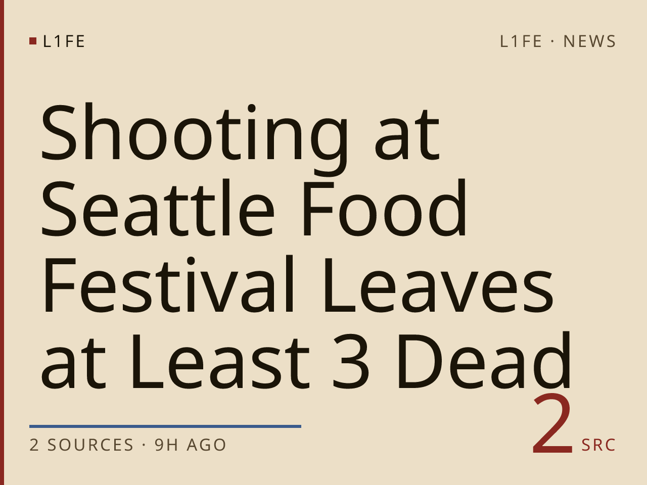 Shooting at Seattle Food Festival Leaves at Least 3 Dead