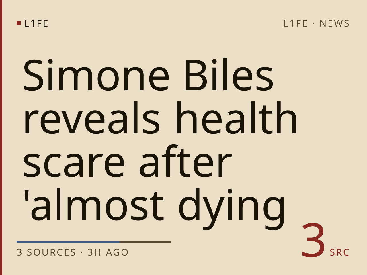 Simone Biles reveals health scare after 'almost dying