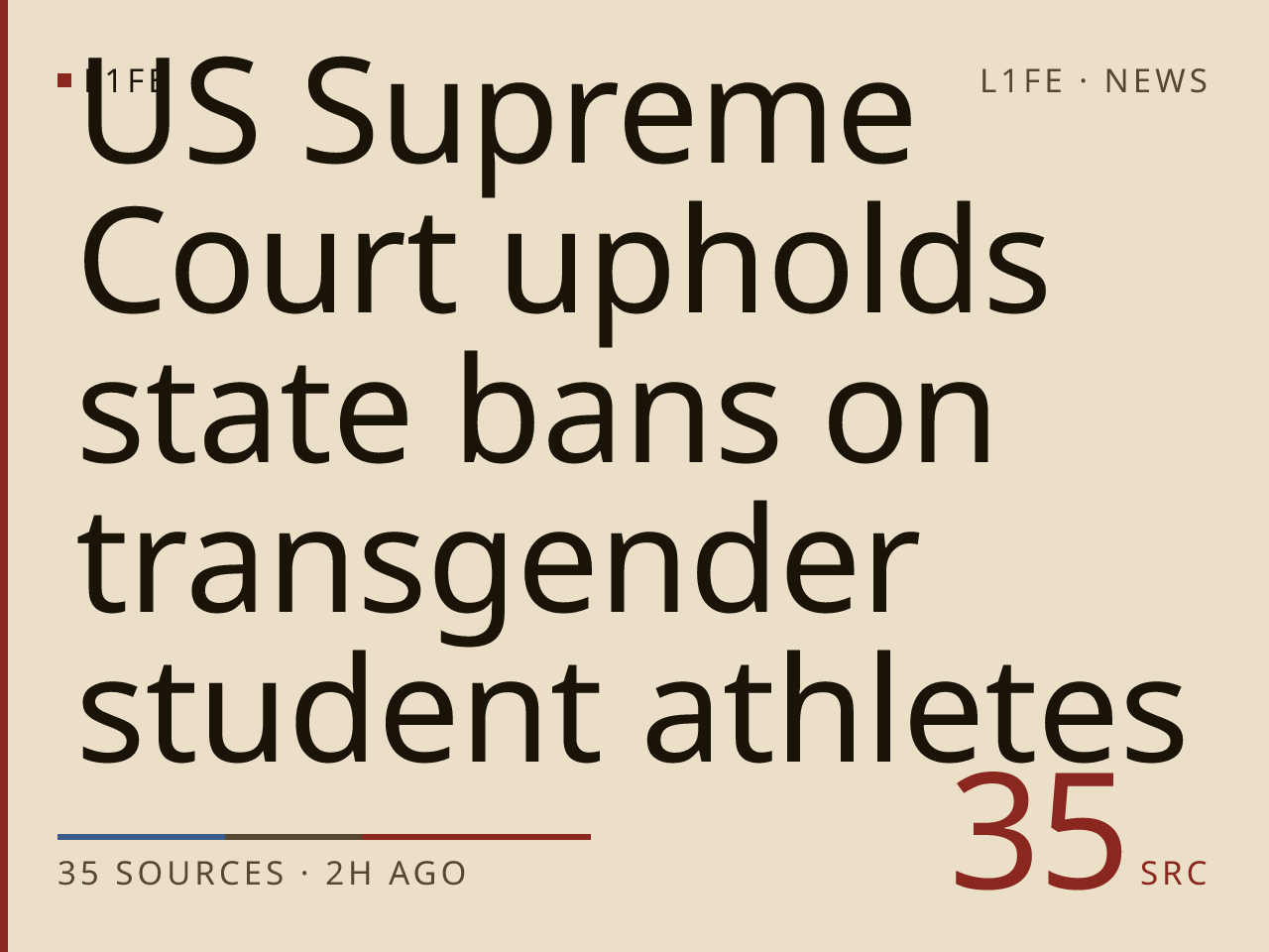 US Supreme Court upholds state bans on transgender student athletes