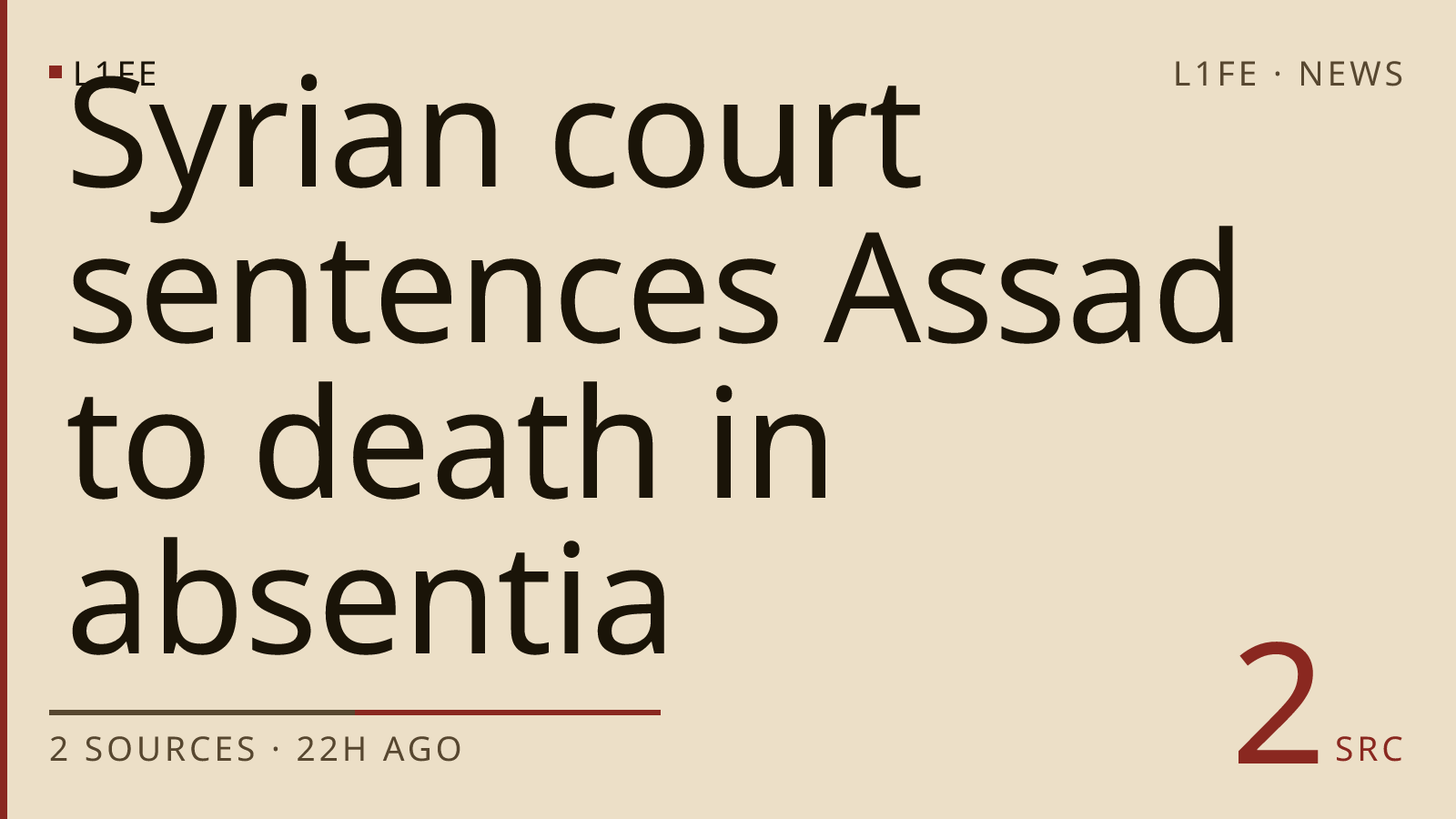 Syrian court sentences Assad to death in absentia