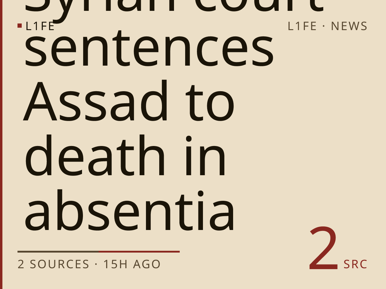 Syrian court sentences Assad to death in absentia