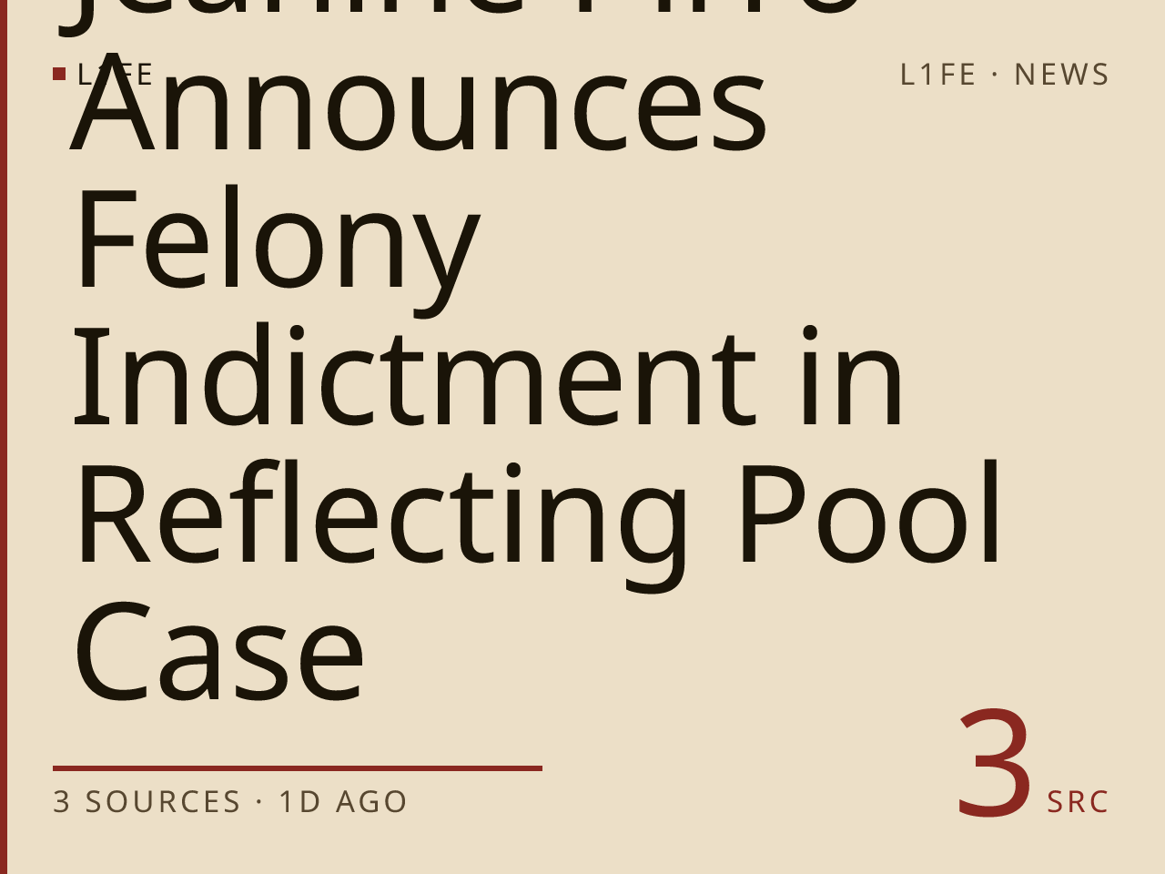 Jeanine Pirro Announces Felony Indictment in Reflecting Pool Case