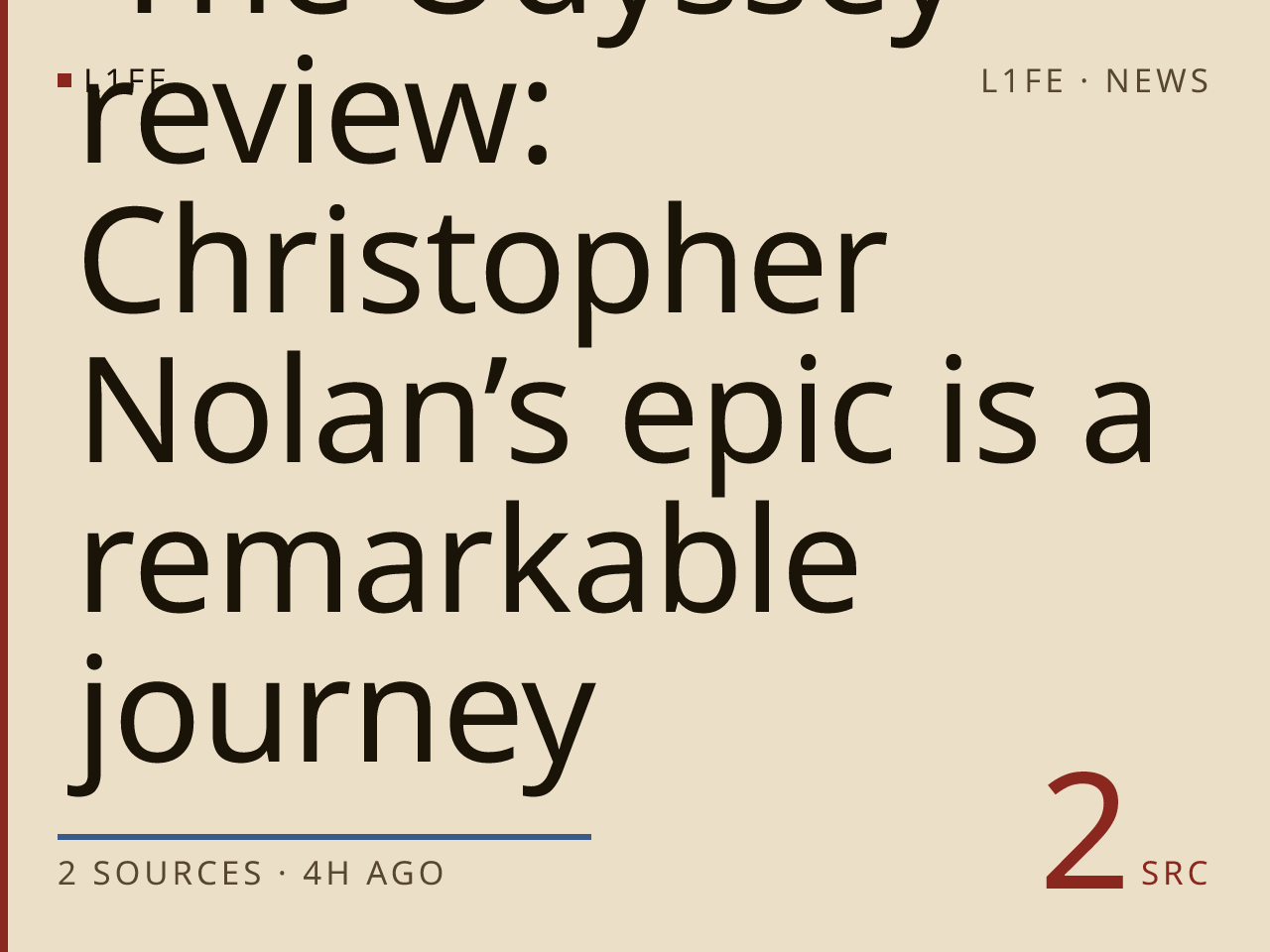 ‘The Odyssey’ review: Christopher Nolan’s epic is a remarkable journey