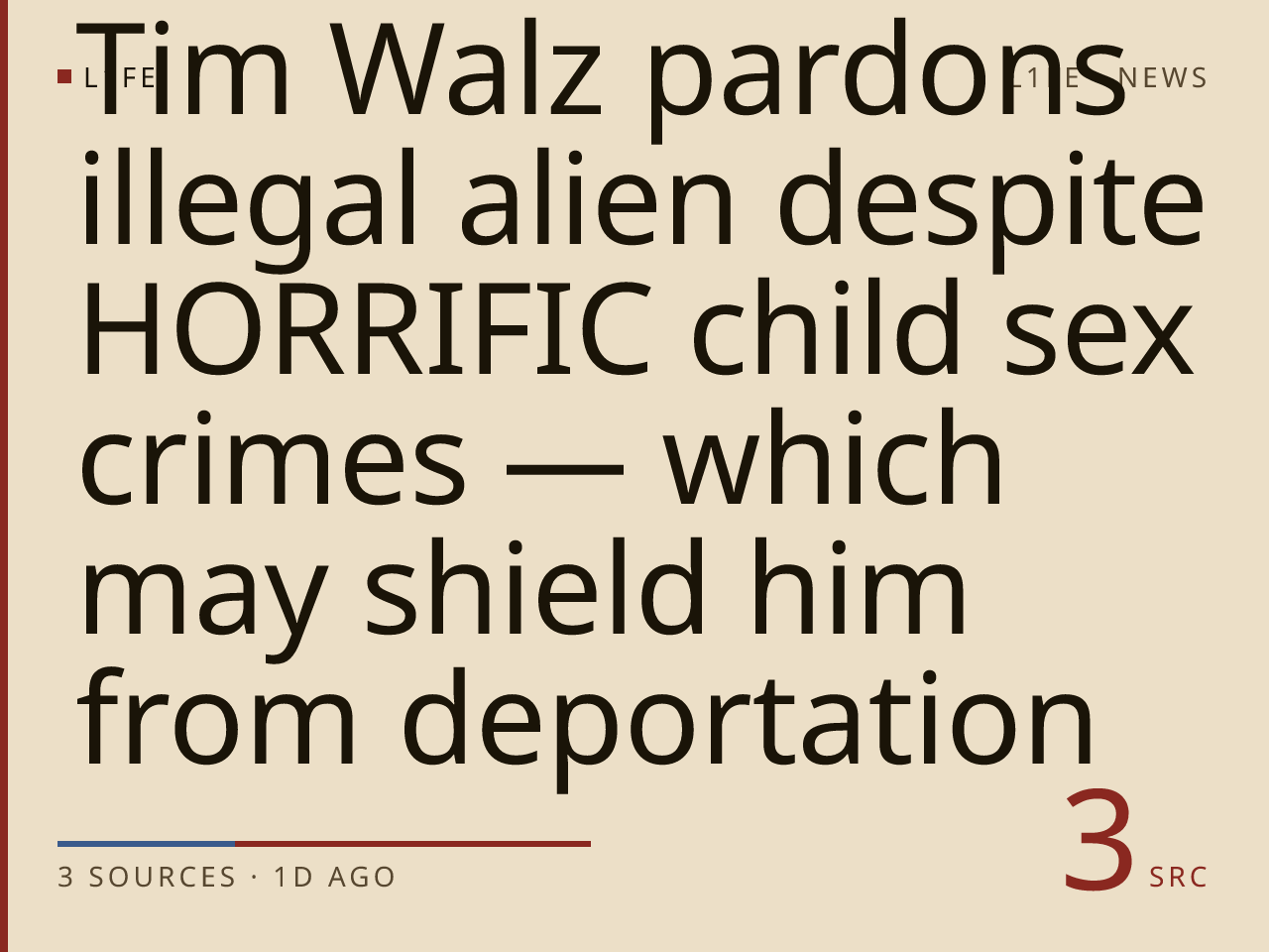 Tim Walz pardons illegal alien despite HORRIFIC child sex crimes — which may shield him from deportation