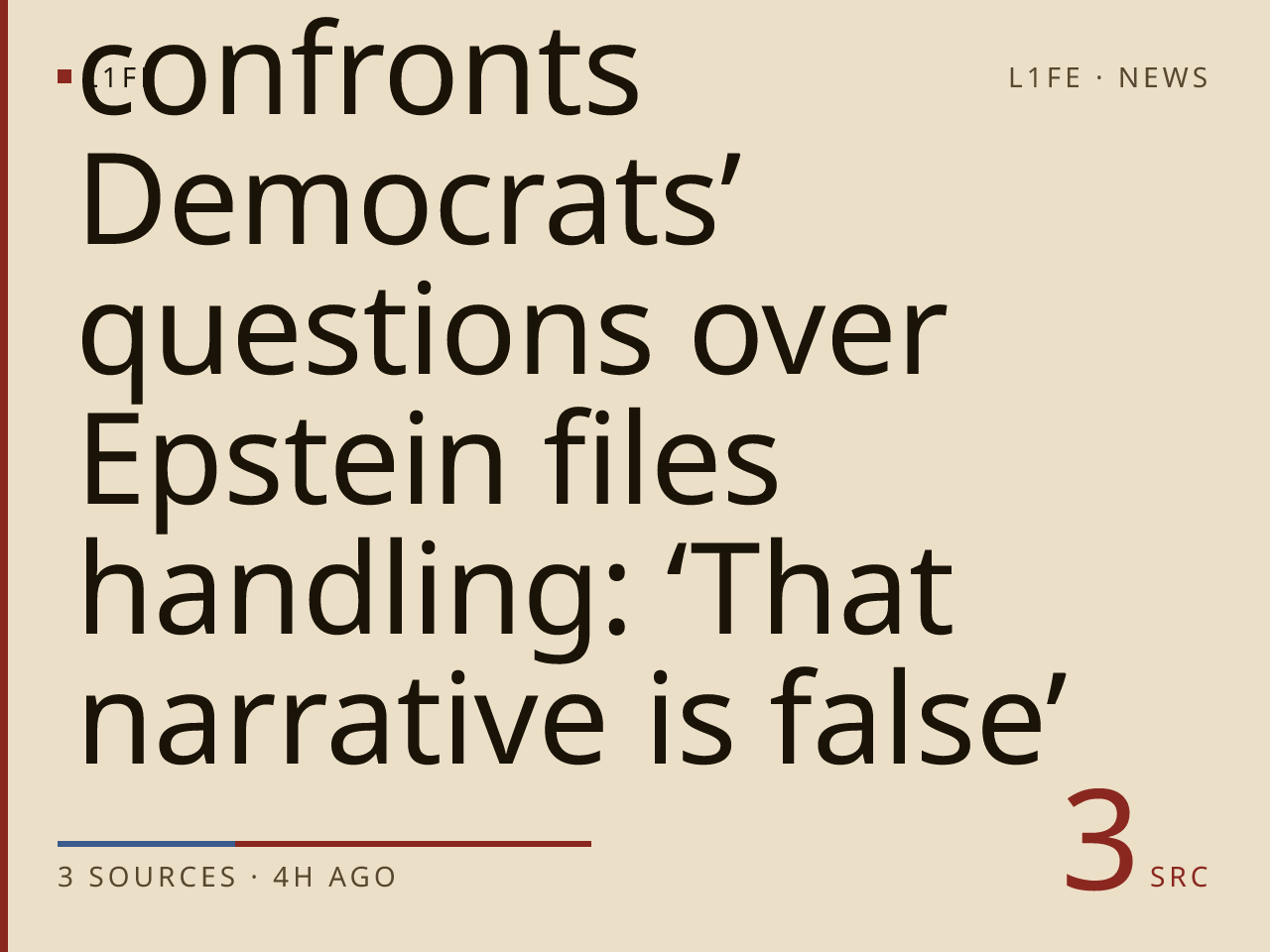 Todd Blanche confronts Democrats’ questions over Epstein files handling: ‘That narrative is false’