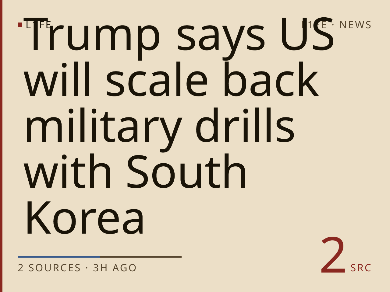 Trump says US will scale back military drills with South Korea
