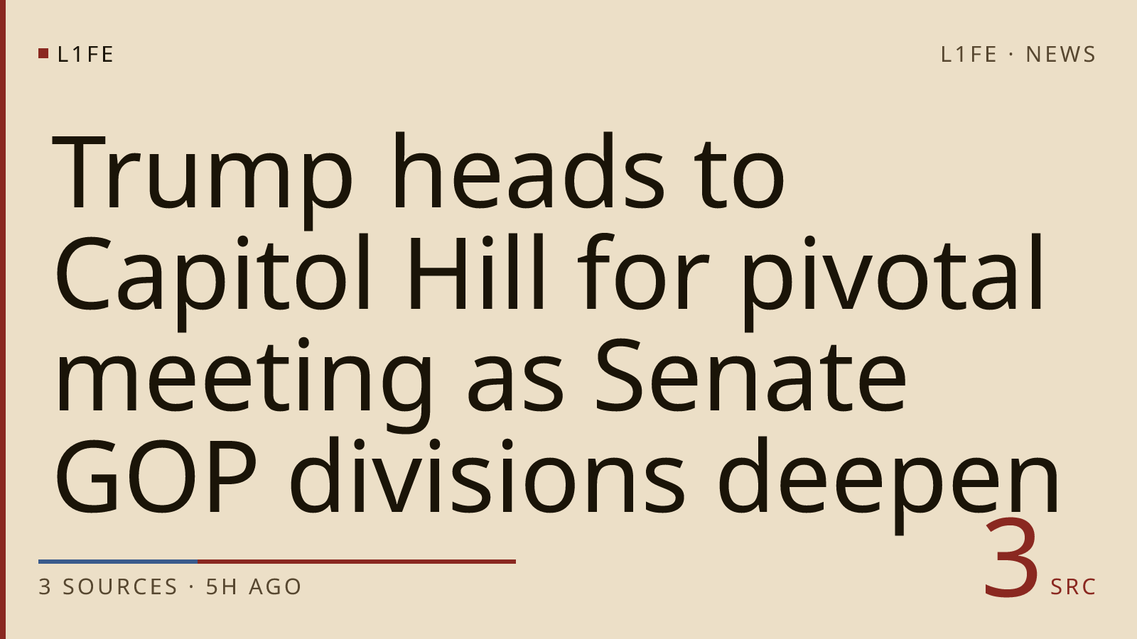 Trump heads to Capitol Hill for pivotal meeting as Senate GOP divisions deepen