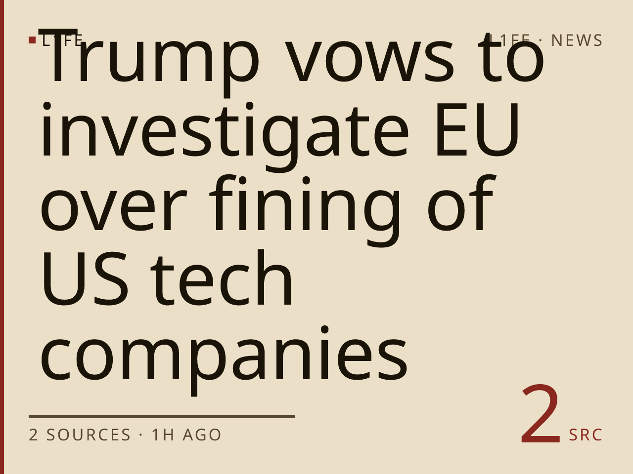 Trump vows to investigate EU over fining of US tech companies