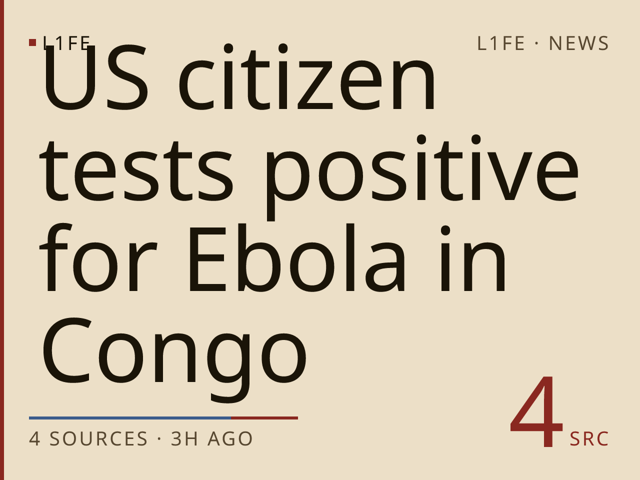 US citizen tests positive for Ebola in Congo