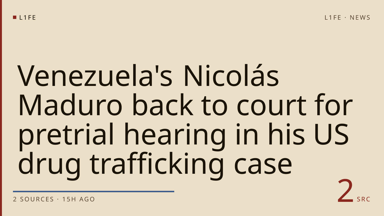 Venezuela's Nicolás Maduro back to court for pretrial hearing in his US drug trafficking case