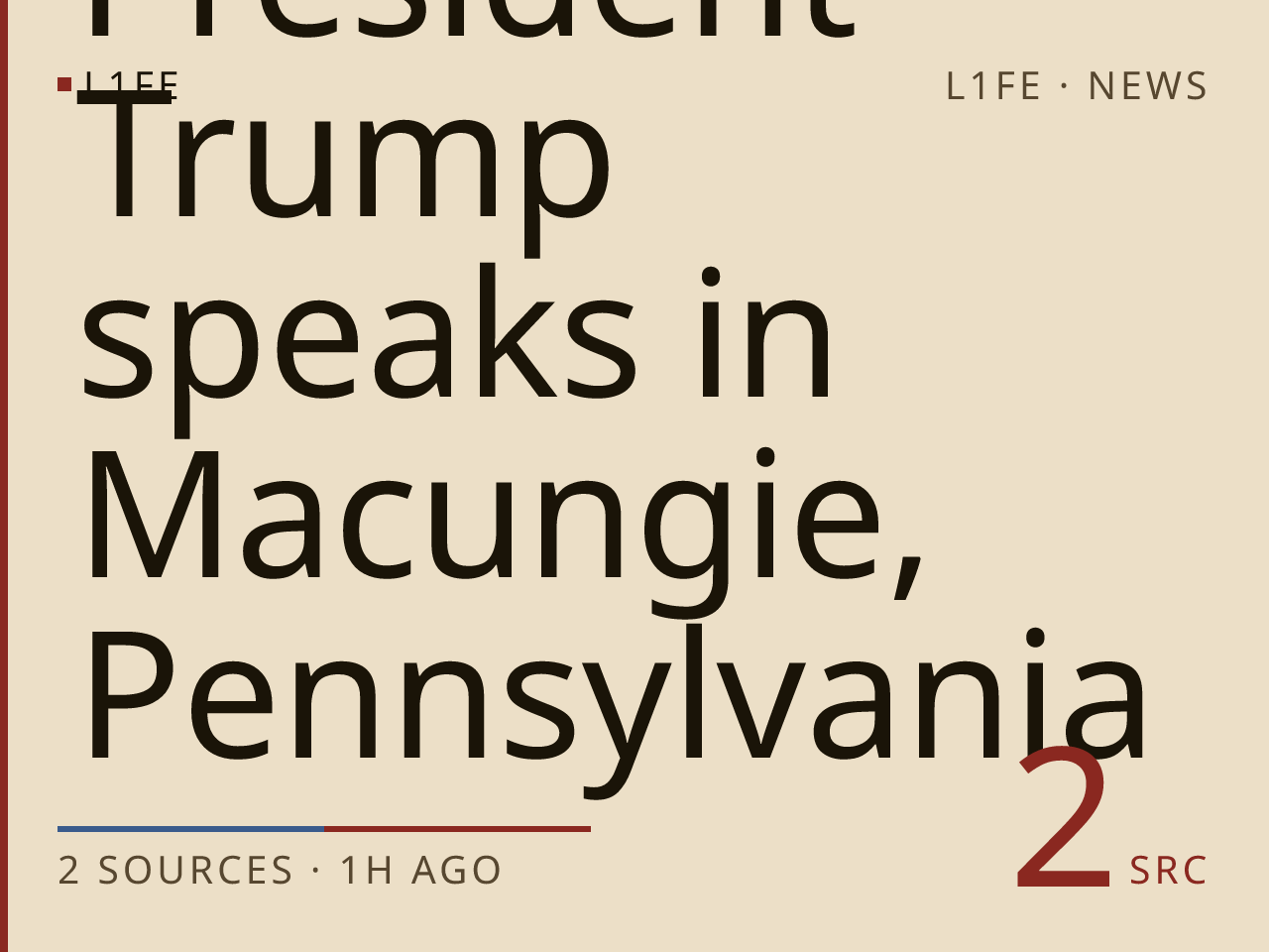 President Trump speaks in Macungie, Pennsylvania