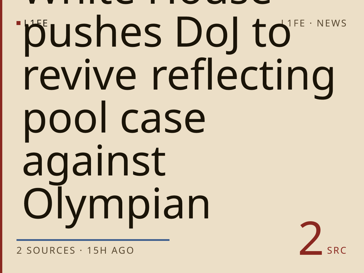 White House pushes DoJ to revive reflecting pool case against Olympian