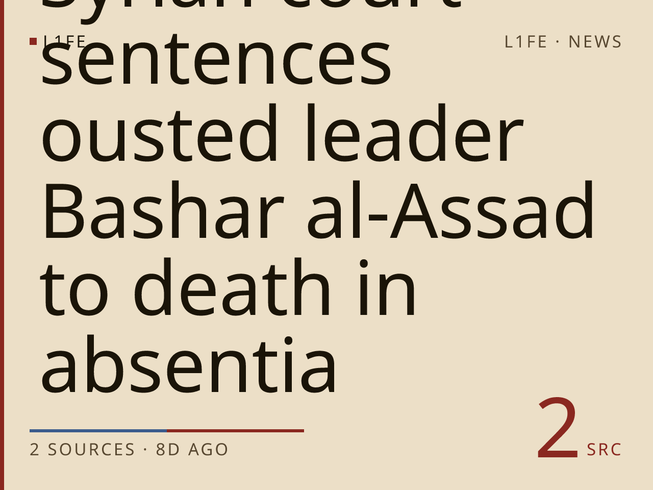 Syrian court sentences ousted leader Bashar al-Assad to death in absentia